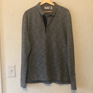 Lacoste Men's Heather Gray Rugby Polo Shirt